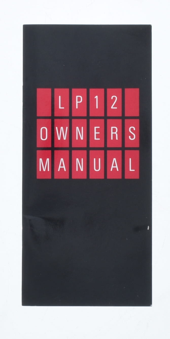 LP12 Manual  (Preowned, Ref 007068)