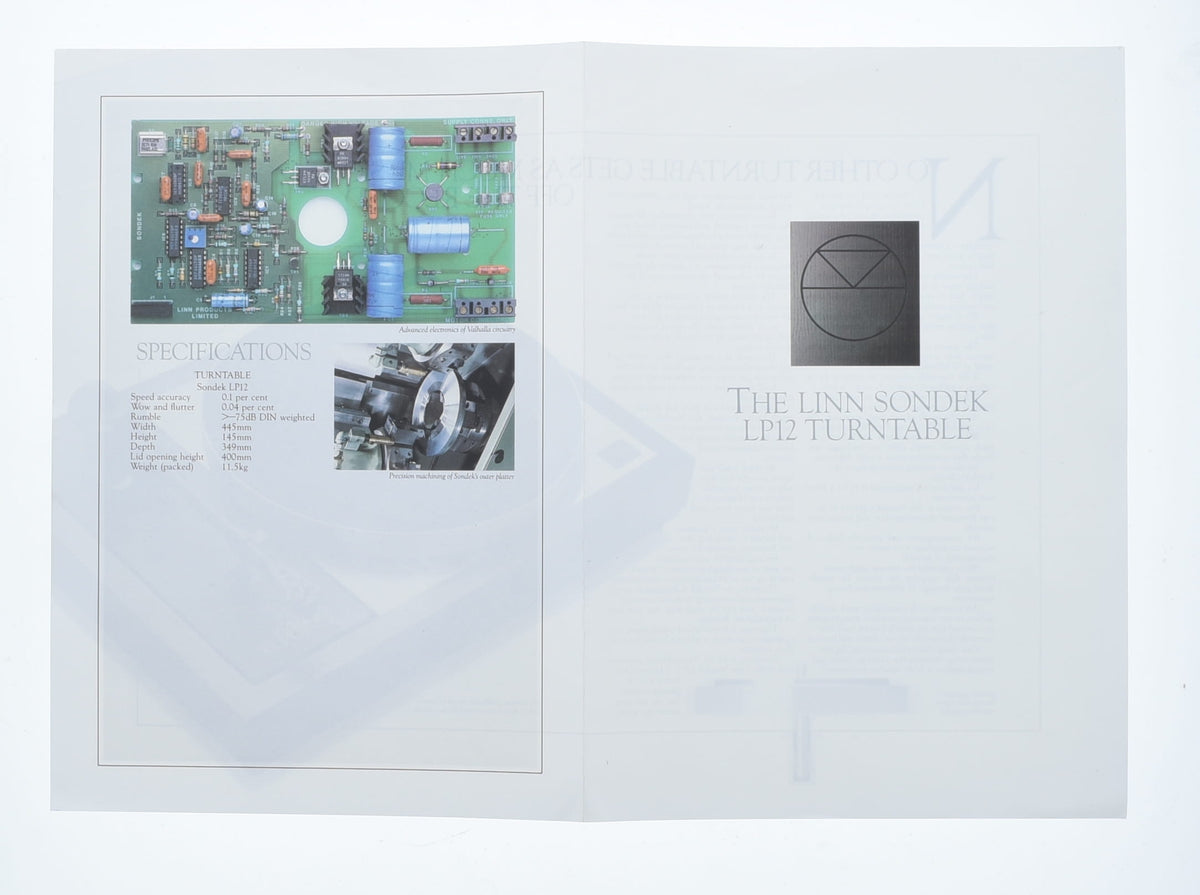 Linn LP12 Brochure (Preowned, Ref 006905) – LP12 Bits