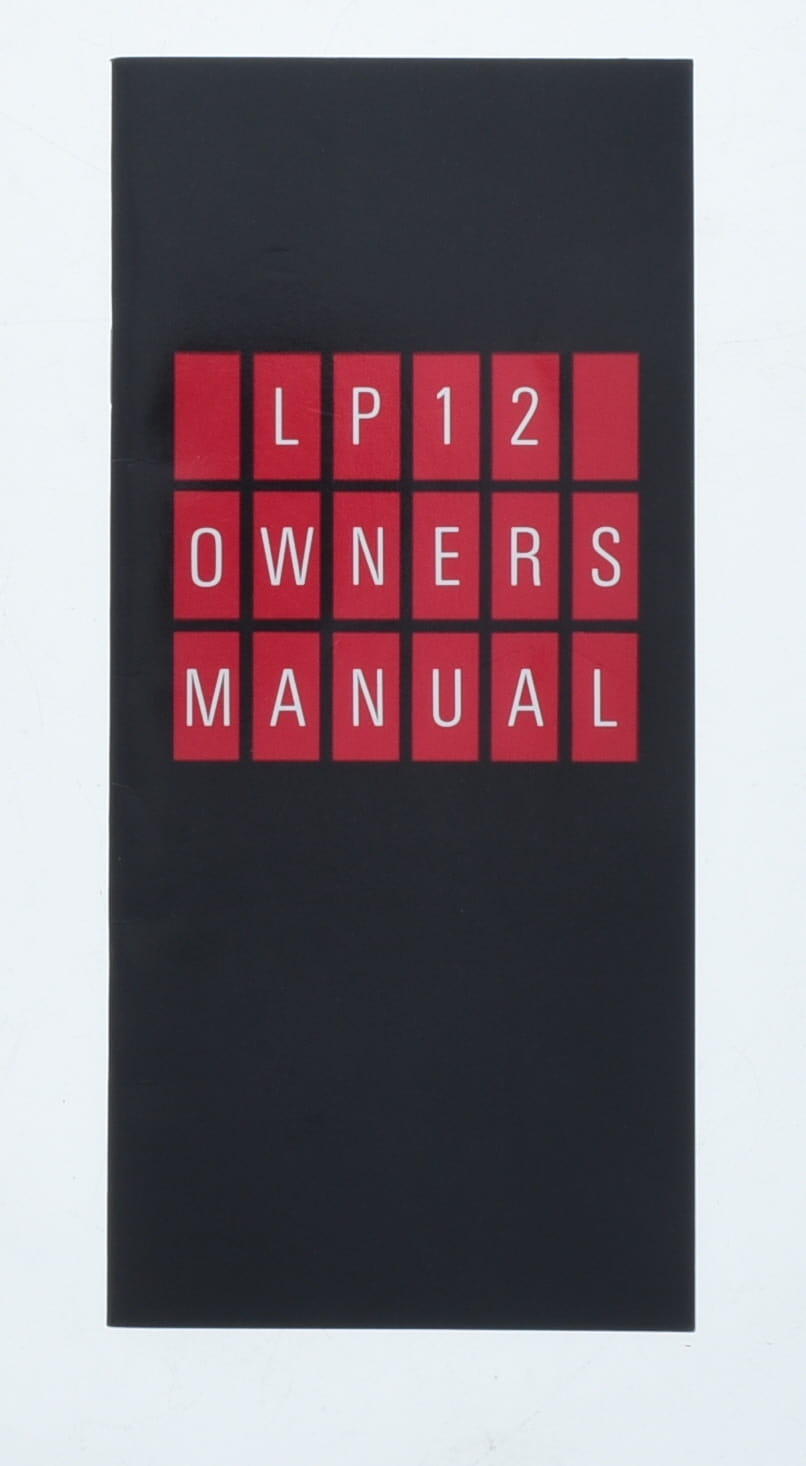 LP12 Manual  (Preowned, Ref 006887)