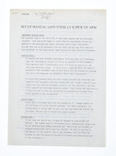 Ittok LV II  Set-up Manual  (Preowned, Ref 007140)