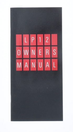 LP12 Manual  (Preowned, Ref 006515)