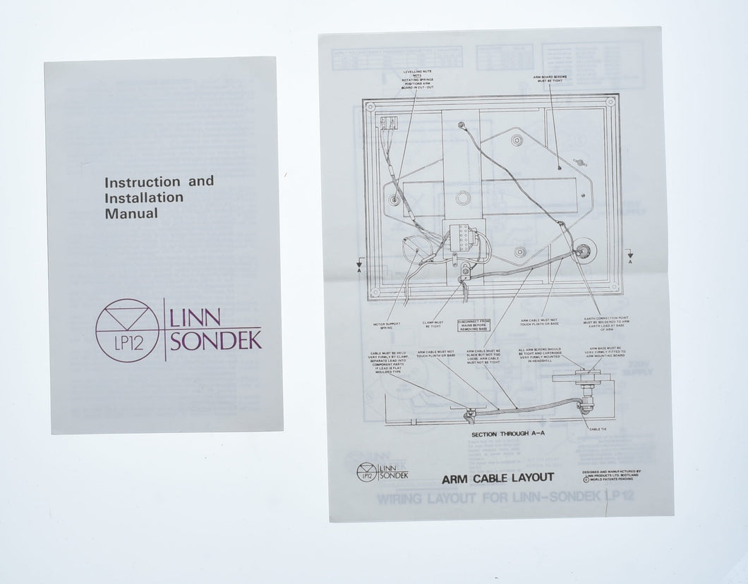 Linn  LP12 Manual (Preowned, Ref 002634)