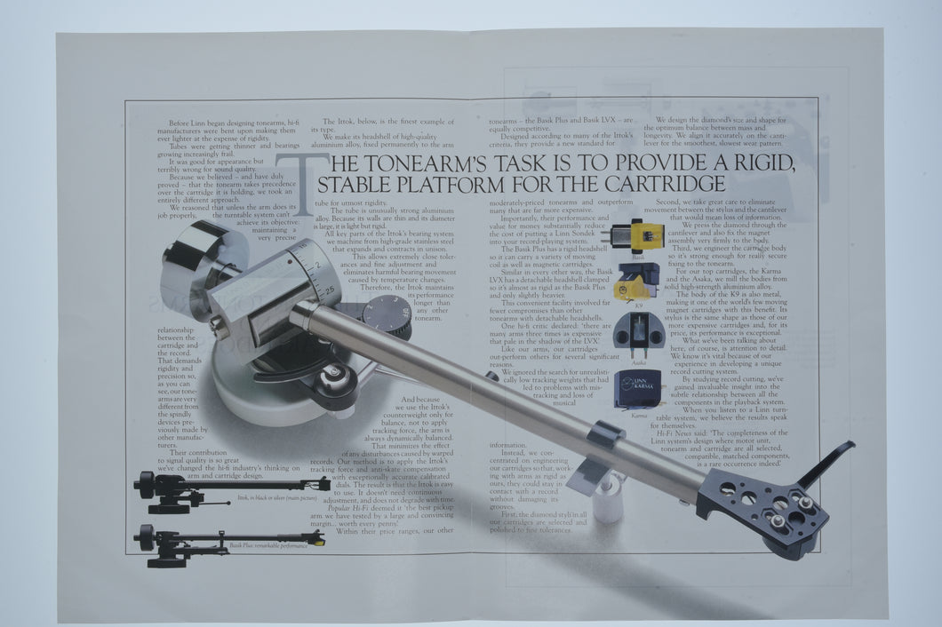 Linn Tonearm Brochure (Preowned, Ref 001217-17)